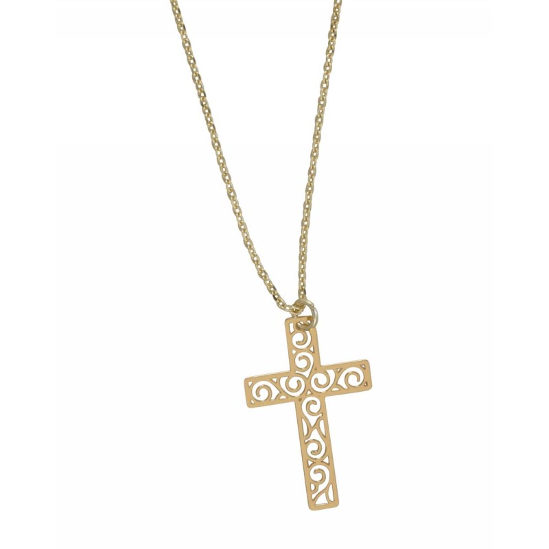 Kostibas 1012-803X, Αλυσίδα, Εκκλησιαστικό, Σταυρός, Χρυσό 