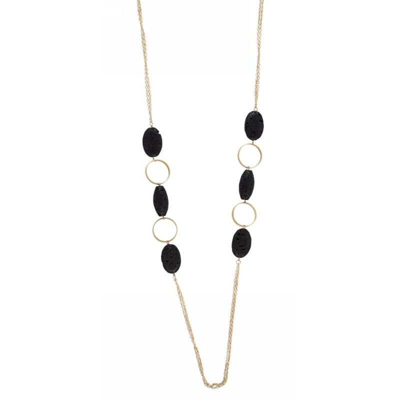 Kostibas 1014-849XA, Πέτρα, Αλυσίδα, Μαύρο 