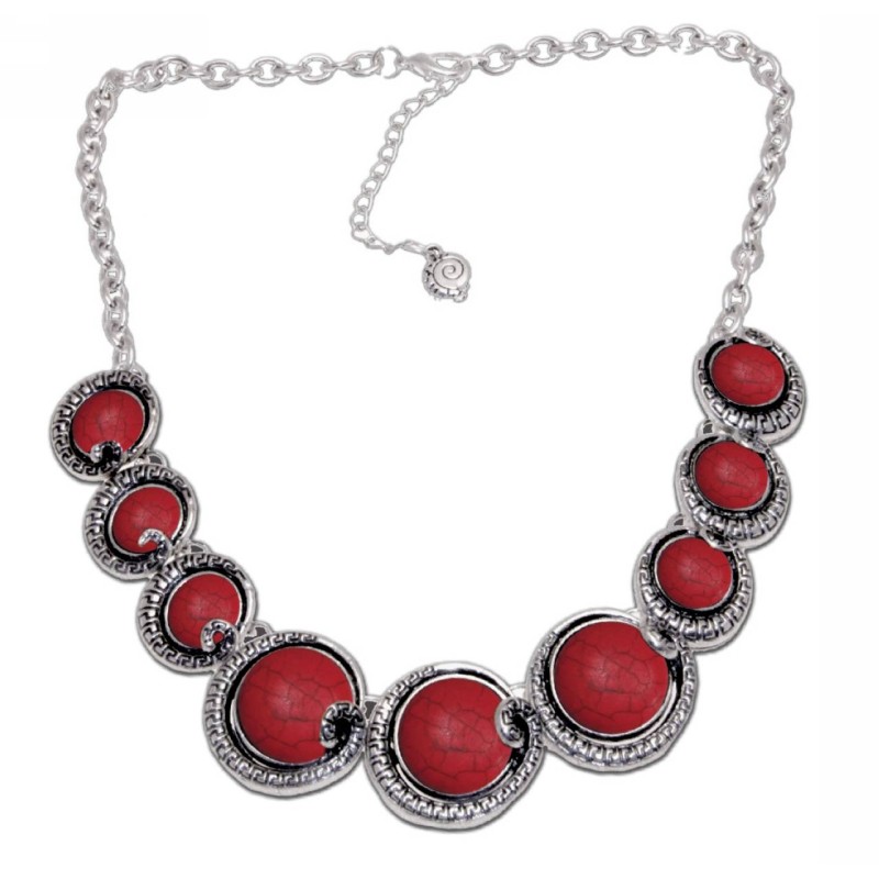 Kostibas 1014-232E, Πέτρα, Μεταλλικό, Κόκκινο 