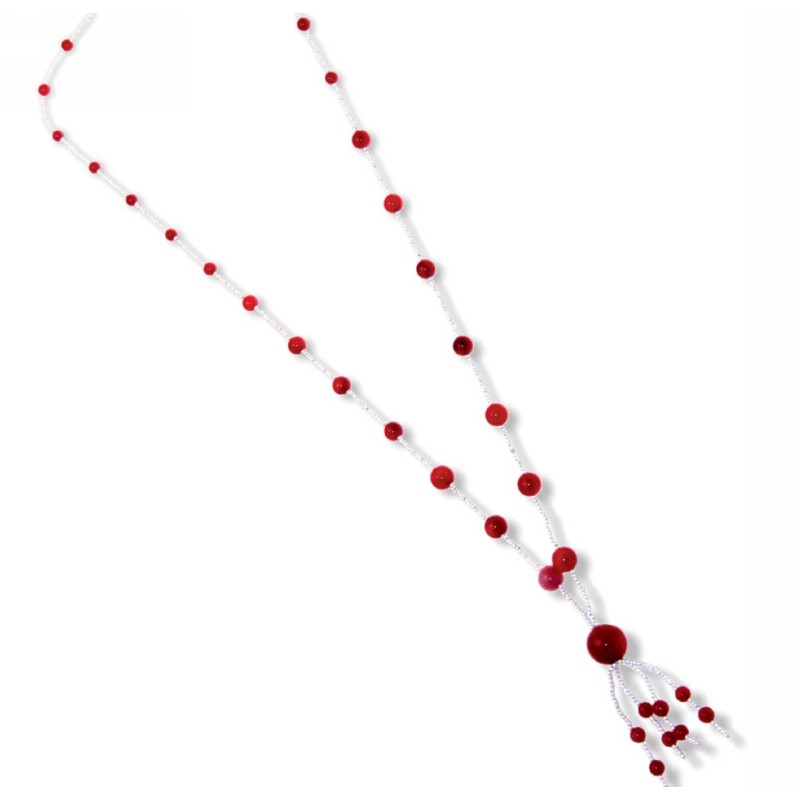 Kostibas 1014-201E, Κολιέ, Πέτρα, ΤΕ, Κόκκινο 