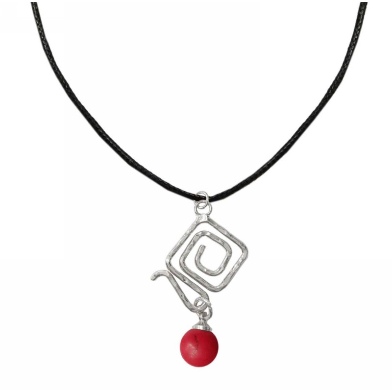 Kostibas 1114-762AE, Με πέτρα, Μεταλλικό, Κόκκινο 