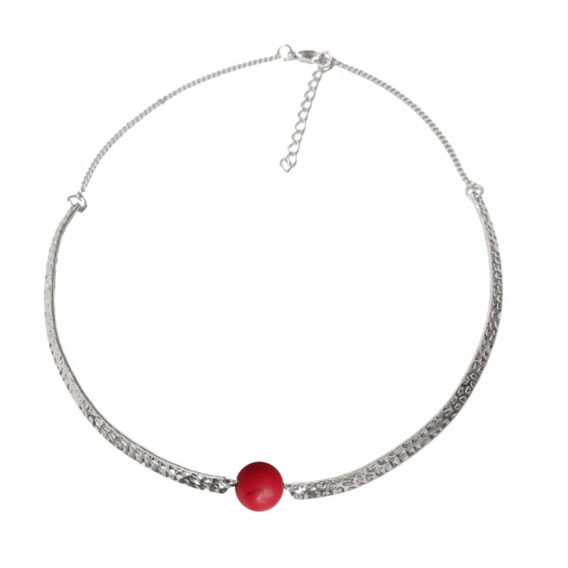 Kostibas 1114-734AE, Με πέτρα, Μεταλλικό, Κόκκινο 