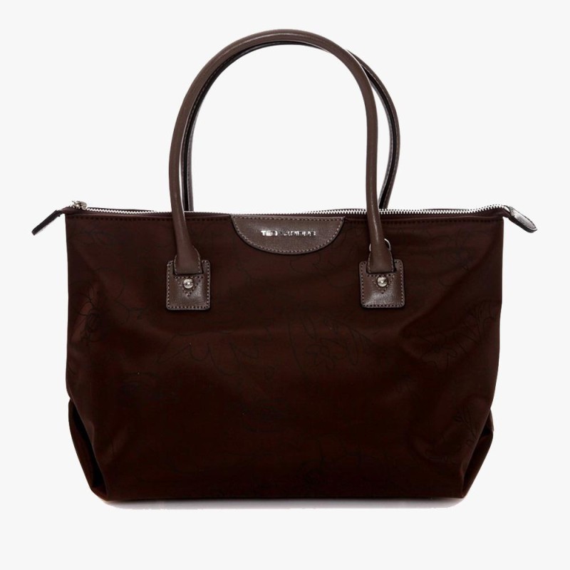 Ted Lapidus 615-6202, Ώμου, Δέρμα, Καφέ