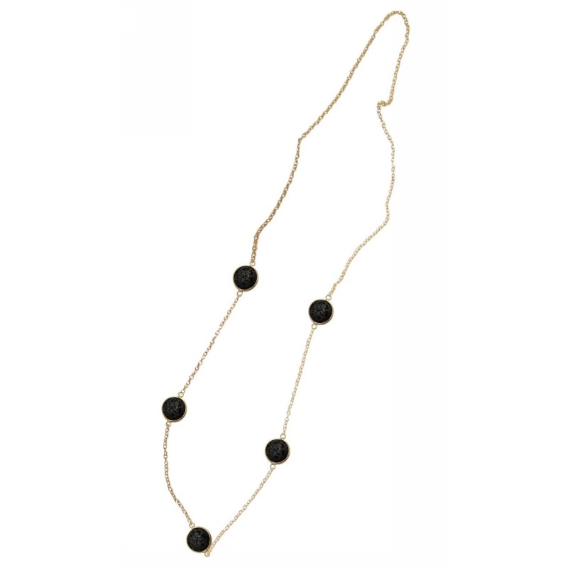 Kostibas 1114-559A, Με πέτρα, Μεταλλικό, Μαύρο 