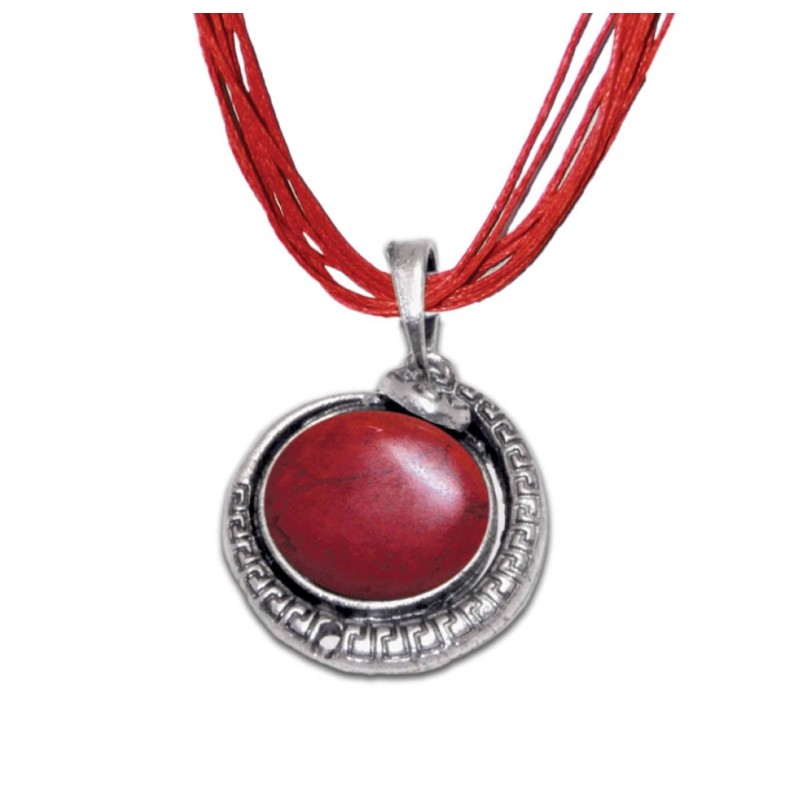 Kostibas 1114-232E, Με πέτρα, Μεταλλικό, Κόκκινο