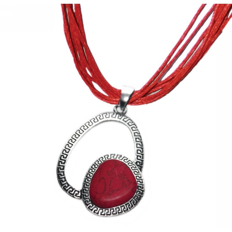 Kostibas 1114-202E, Με πέτρα, Μεταλλικό, Κόκκινο 