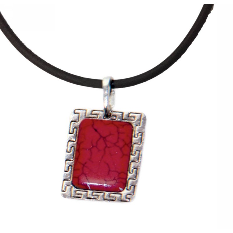 Kostibas 1114-109E, Με πέτρα, Μεταλλικό, Κόκκινο 