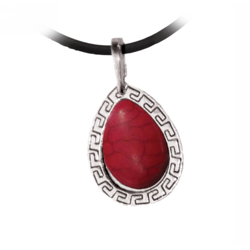 Kostibas 1114-107E, Με πέτρα, Μεταλλικό, Κόκκινο 