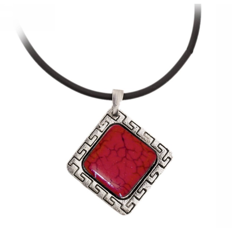 Kostibas 1114-106E, Με πέτρα, Μεταλλικό, Κόκκινο 