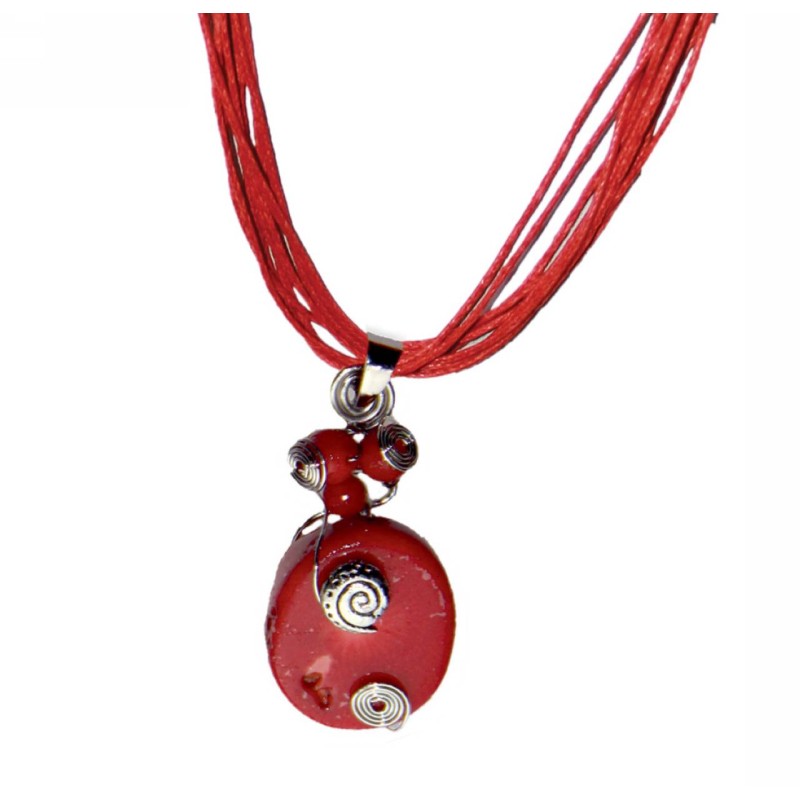 Kostibas 1114-008EU, Με πέτρα, Σχοινί, Κόκκινο 