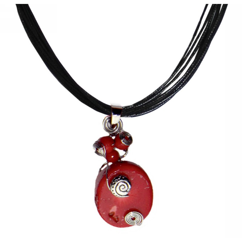 Kostibas 1114-008EM, Με πέτρα, Σχοινί, Κόκκινο 