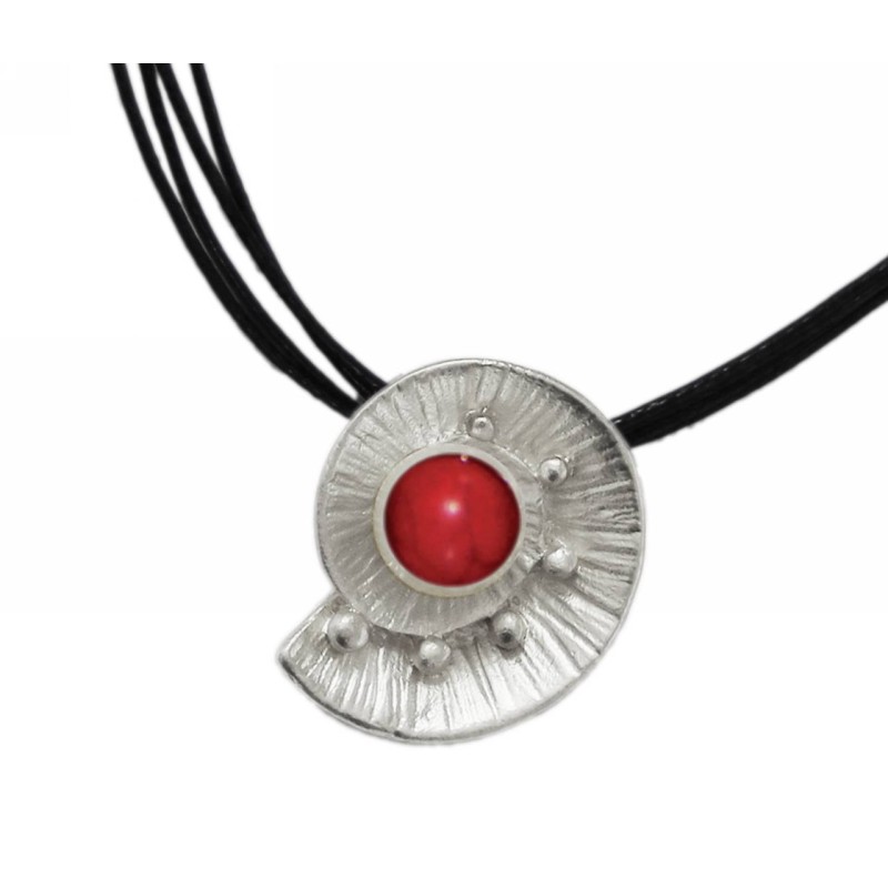 Kostibas 1112-507AE, Με πέτρα, Μεταλλικό, Κόκκινο 