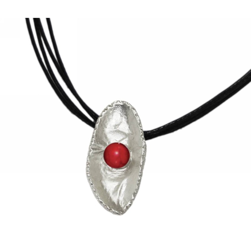 Kostibas 1112-504AE, Με πέτρα, Μεταλλικό, Κόκκινο 