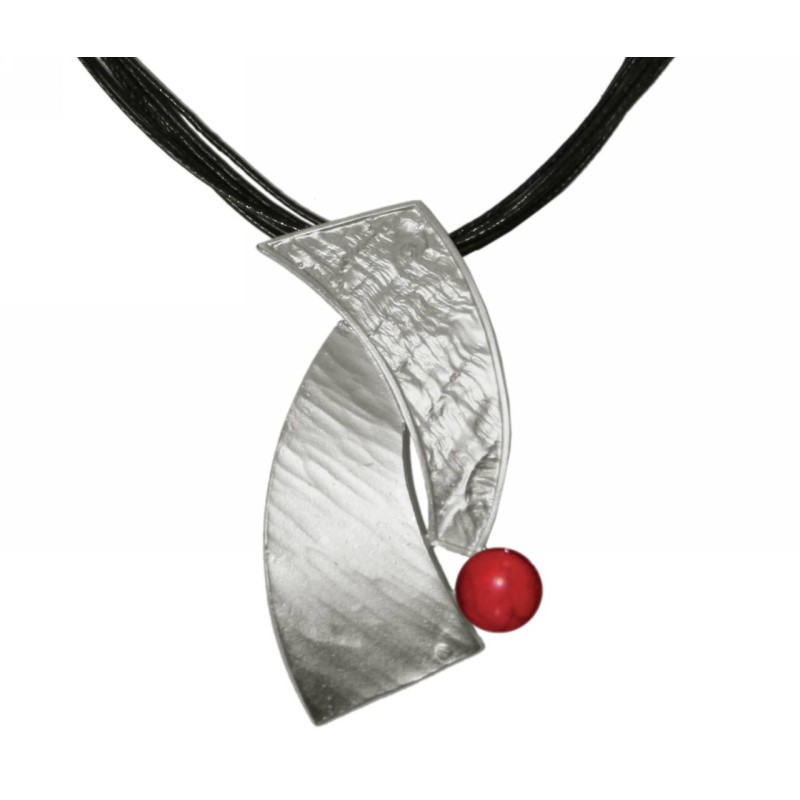 Kostibas 1112-501AE, Με πέτρα, Μεταλλικό, Κόκκινο 