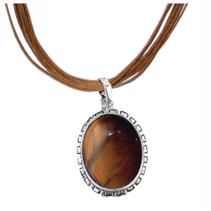 Kostibas 1114-102B, Με πέτρα, Σχοινί, Καφέ 