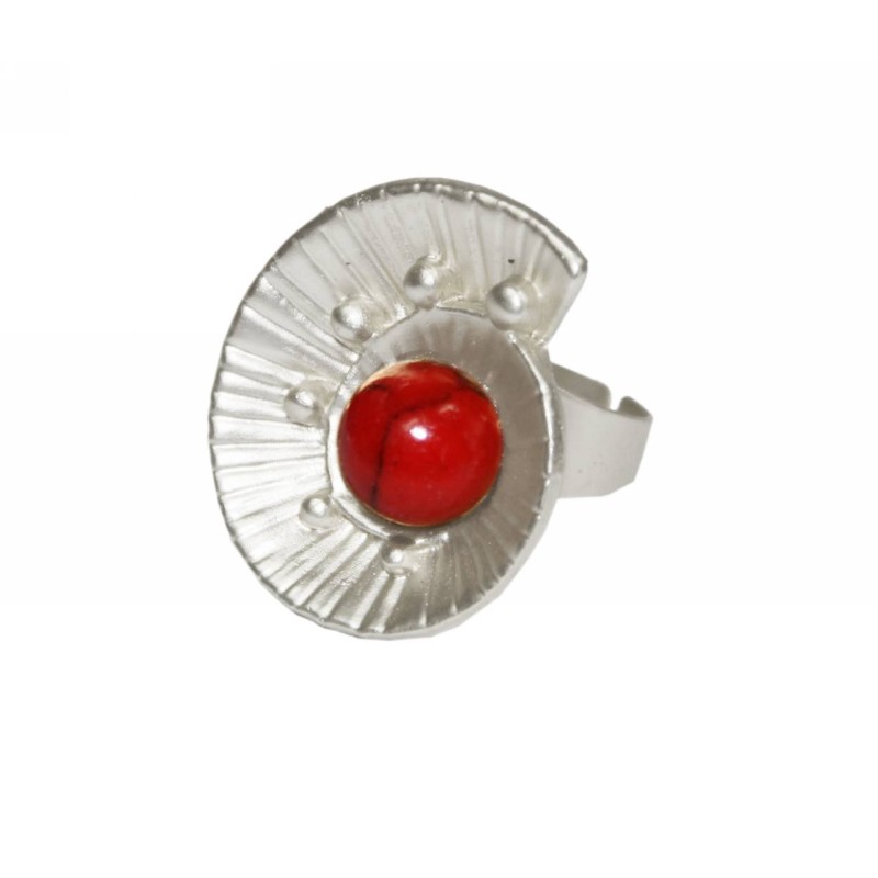 Kostibas 2514-507AE, Με πέτρα, Μεταλλικό, Κόκκινο 