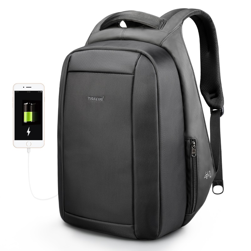 Tigernu T-B3599, Σακίδιο Πλάτης, Ύφασμα, Μαύρο