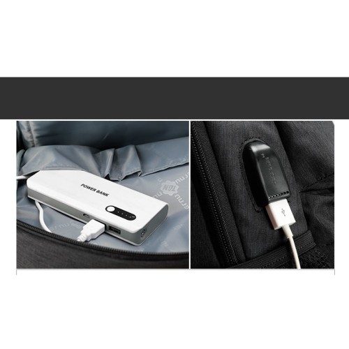 Tigernu T-B3516 Nexus, Σακίδιο Πλάτης, Αδιάβροχο, Ύφασμα, Μαύρο/Γκρι