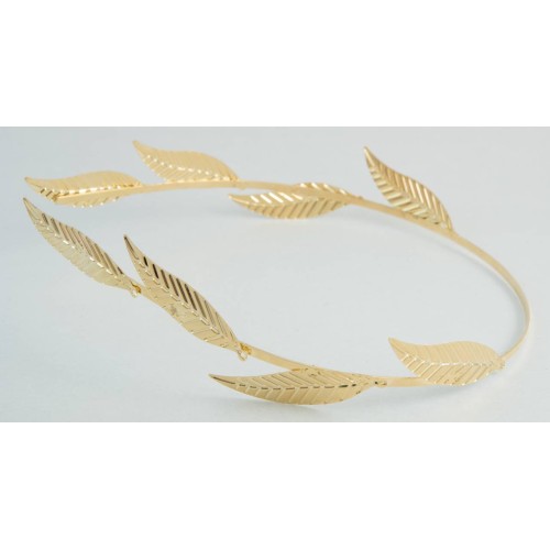 Kostibas 4512-619X, Στέκα μαλλιών, Μεταλλικό, ΤΕ, Φύλλα, Χρυσό