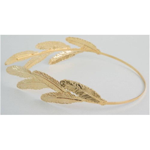 Kostibas 4512-616X, Στέκα μαλλιών, Μεταλλικό, Φύλλα, Χρυσό