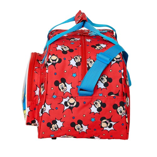 Safta 712214273 Mickey Mouse Happy Smiles, Ύφασμα, Παιδικό Σακ Βουαγιάζ, Κόκκινο