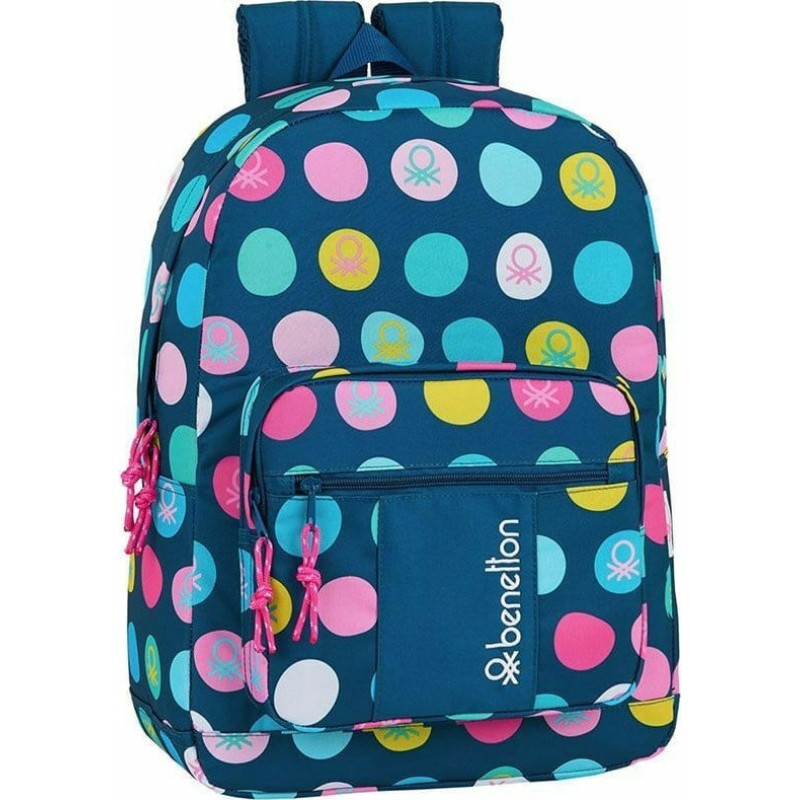 Benetton 612050754 Navy, Σχολική Τσάντα, Μπλε