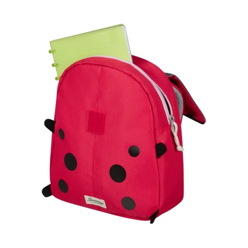 Samsonite 142476-9676 Happy Samies Eco Ladybug Lally, Σχολική Τσάντα, Ύφασμα, Κόκκινο