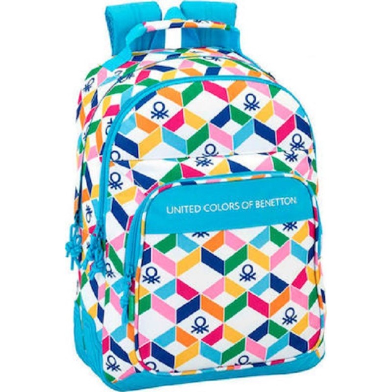 Benetton 611852758, Geometric, Σχολική Τσάντα, Print