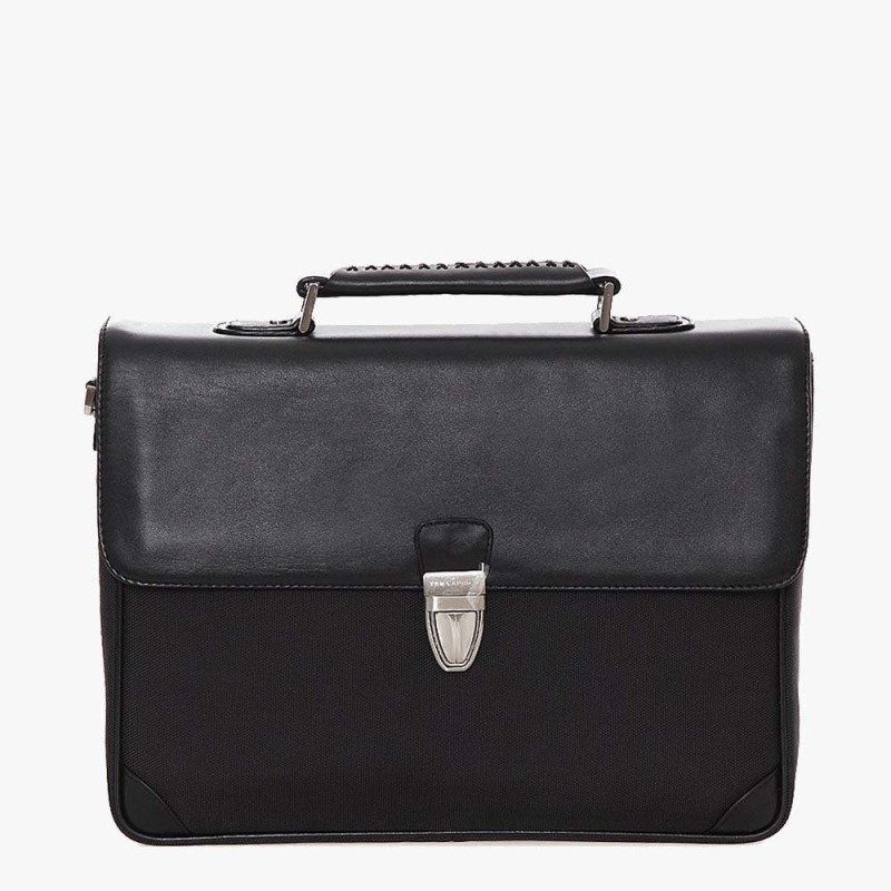 Ted Lapidus 615-0611, Χαρτοφύλακας, Δέρμα, Μαύρο