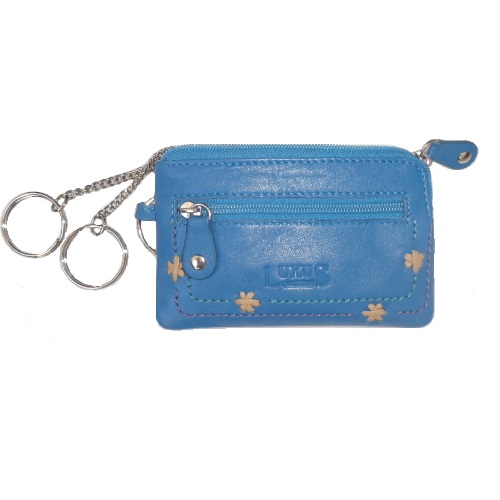Luxus 2557, Κλειδοθήκη, Δέρμα, Floral, Γαλάζιο