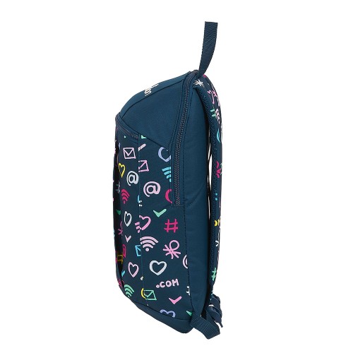 Safta 612151821 Benetton Dot Com, Σακίδιο Πλάτης, Ύφασμα, Μπλε