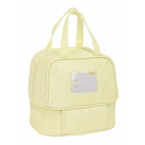 Safta 812184040 Thermos Preschool Giraffe, Lunchbag, Ύφασμα, Μπεζ