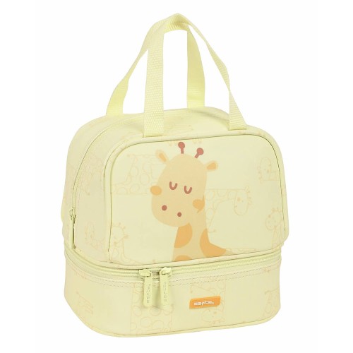Safta 812184040 Thermos Preschool Giraffe, Lunchbag, Ύφασμα, Μπεζ
