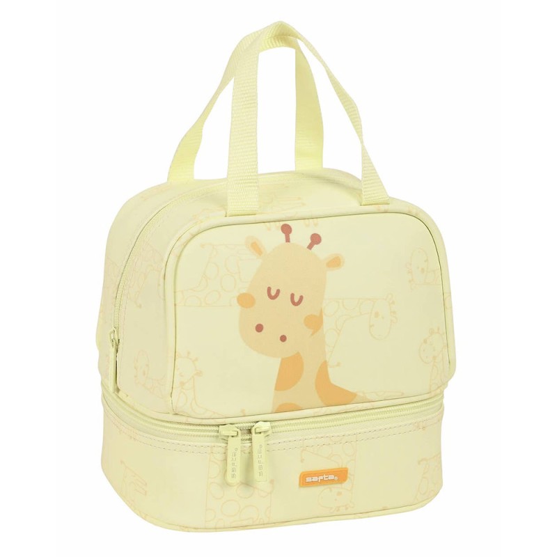 Safta 812184040 Thermos Preschool Giraffe, Lunchbag, Ύφασμα, Μπεζ