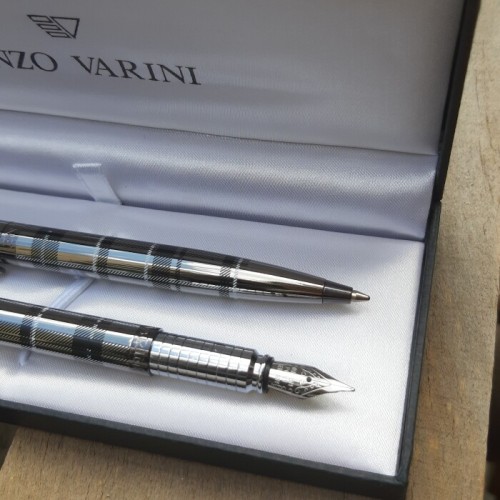 Enzo Varini SE826103A, Σετ Στυλό και Πέννα, Γκρι