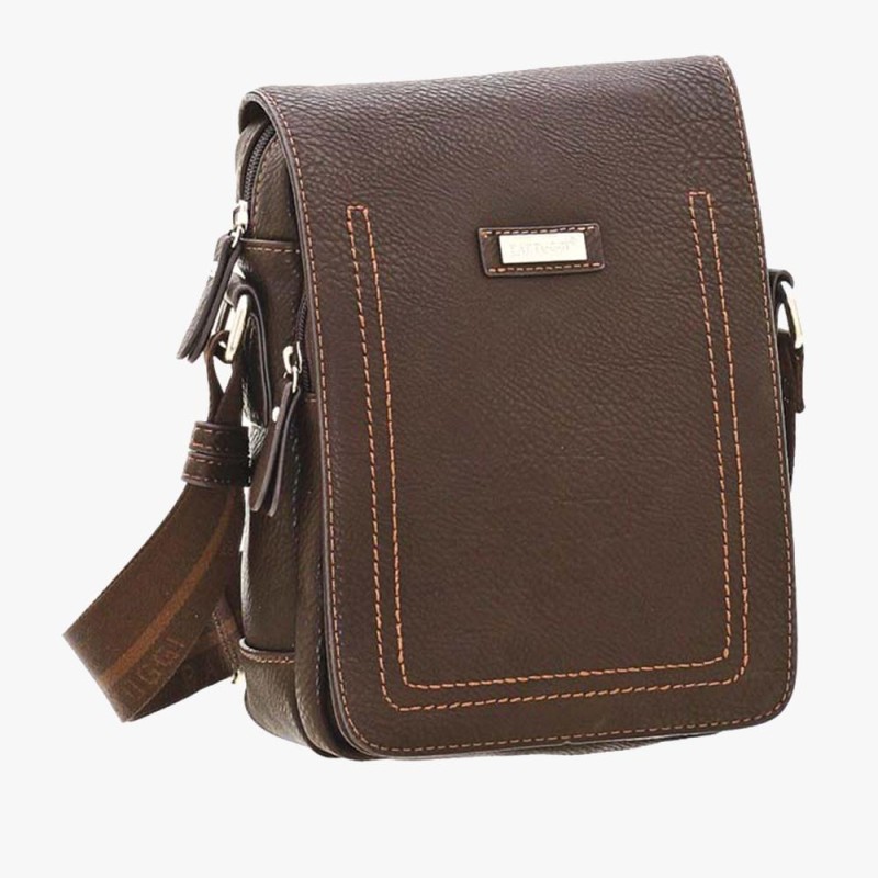 Bartuggi 118-201712, Τσαντάκι Χιαστί, Δερματίνη, Καφέ