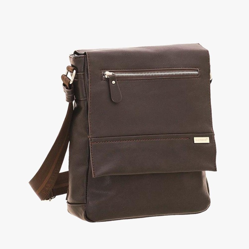 Bartuggi 118-201720, Τσαντάκι Χιαστί, Δερματίνη, Καφέ