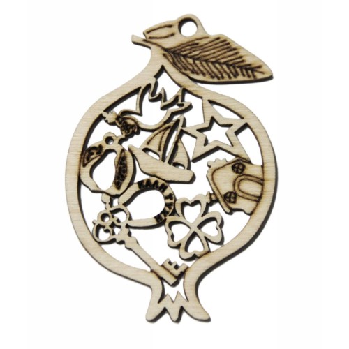 Kostibas 3818-306, Γούρια, Ξύλο, Μπεζ, 10τμχ