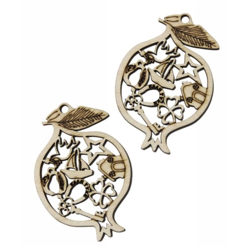 Kostibas 3818-206, Γούρια, Ξύλο, Μπεζ, 20τμχ