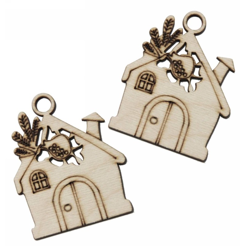 Kostibas 3818-205, Γούρια, Ξύλο, Μπεζ, 20τμχ