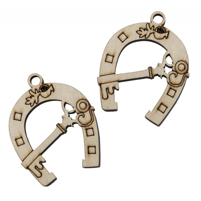 Kostibas 3818-201, Γούρια, Ξύλο, Μπεζ, 20τμχ