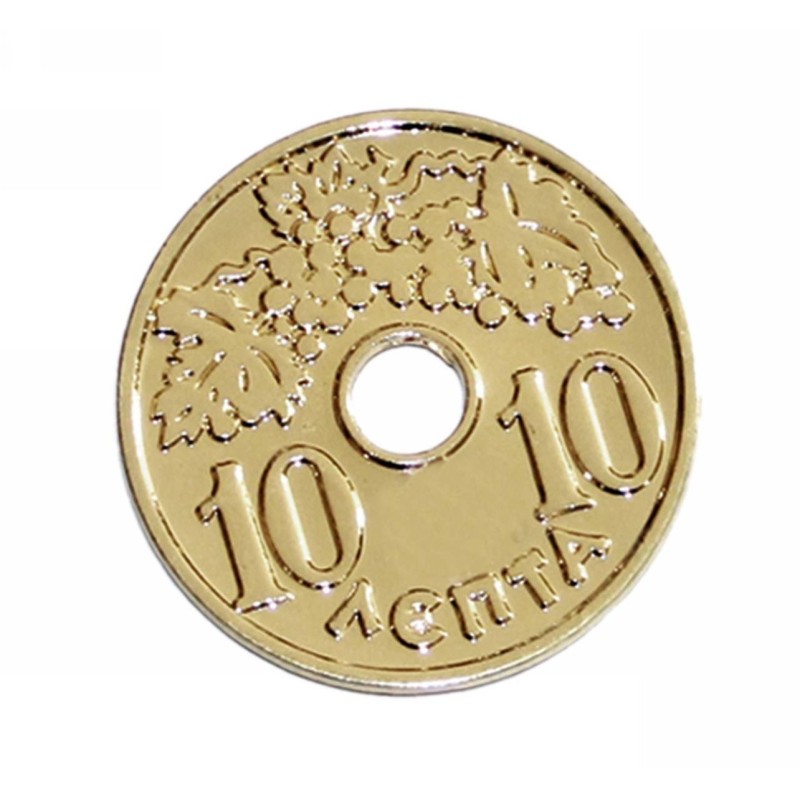 Kostibas 3810-414X, Γούρια, Μεταλλικό, Χρυσό, 10τμχ