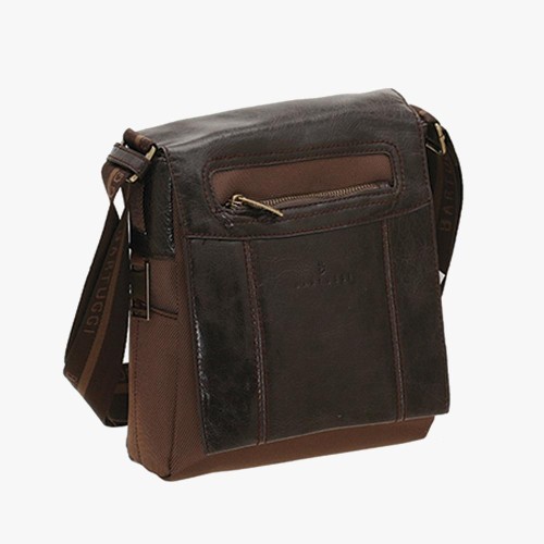 Bartuggi 700-6340, Τσαντάκι Χιαστί, Δερματίνη, Καφέ