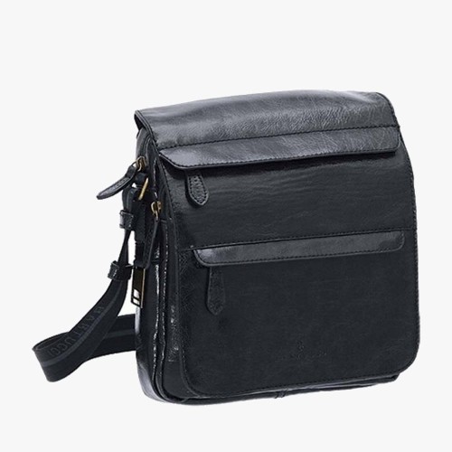 Bartuggi 700-6428, Τσαντάκι Χιαστί, Δερματίνη, Μαύρο