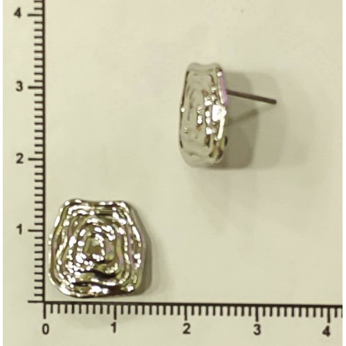 Kostibas 3812-697A, Καρφωτό για σκουλαρίκια, Μεταλλικό, Ασημί, 10τμχ