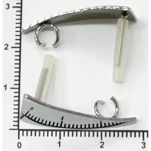 Kostibas 3812-694A, Καρφωτό για σκουλαρίκια, Μεταλλικό, Ασημί, 10τμχ