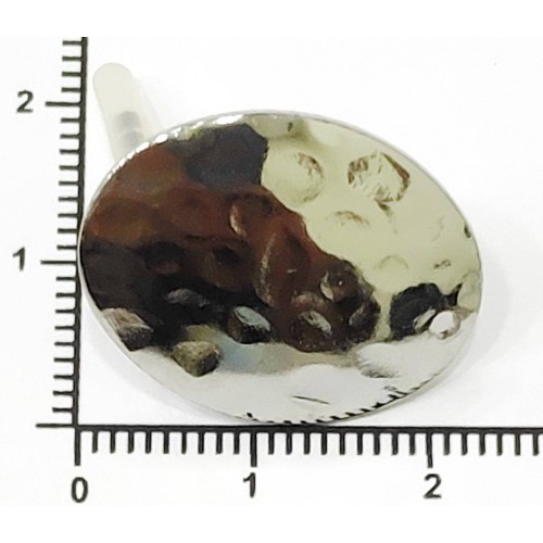 Kostibas 3812-691A, Καρφωτό για σκουλαρίκια, Μεταλλικό, Ασημί, 10τμχ