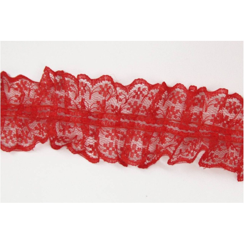 Kostibas 3891-004U, Κορδέλες, Δαντέλα, Κόκκινο