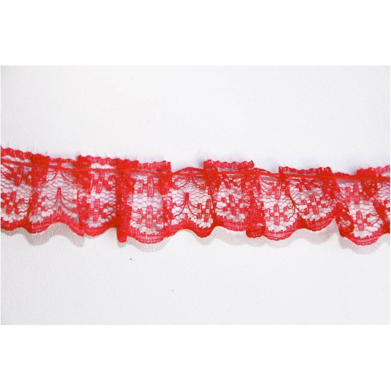 Kostibas 3891-002U, Κορδέλες, Δαντέλα, Κόκκινο