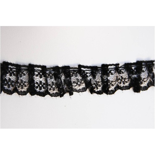 Kostibas 3891-002M, Κορδέλες, Δαντέλα, Μαύρο